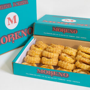 Caja con pasteles de manzana